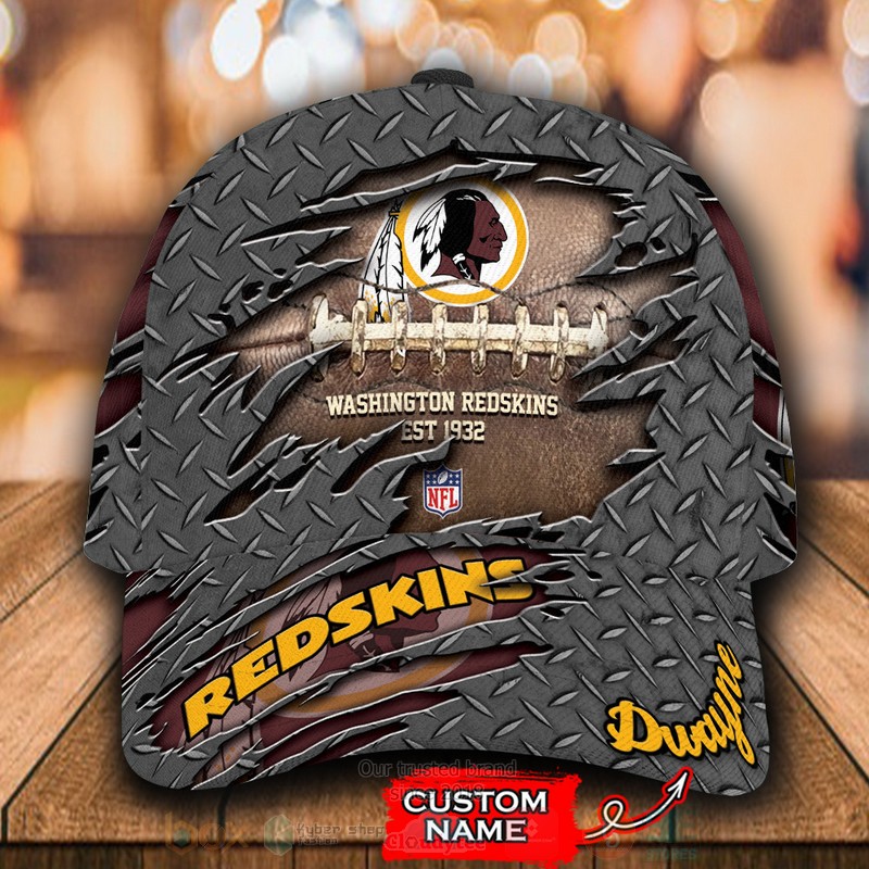 NFL_Washington_Redskins_Custom_Name_Grey_Cap