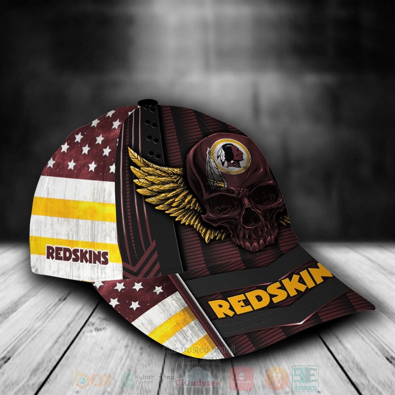 NFL_Washington_Redskins_Skull_Custom_Name_Brown_Cap_1