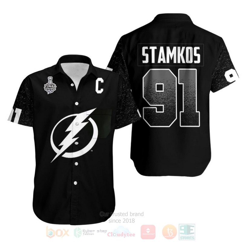 NHL_Tampa_Bay_Lightning_Steven_Stamkos_Black_Hawaiian_Shirt