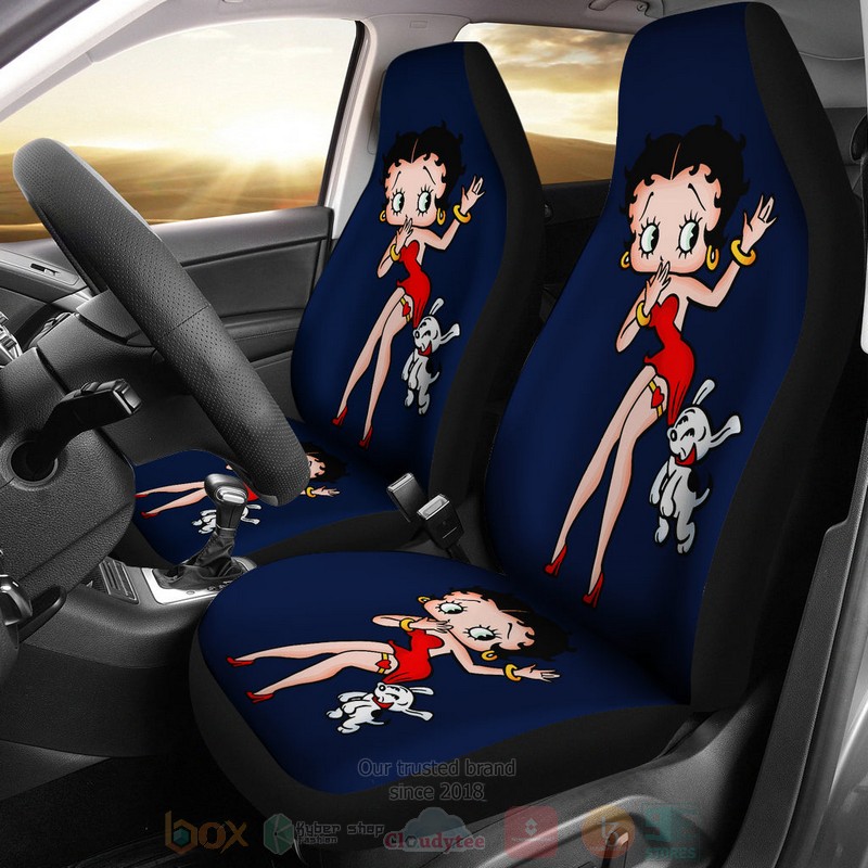 Navy_Betty_Boop_Car_Seat_Cover