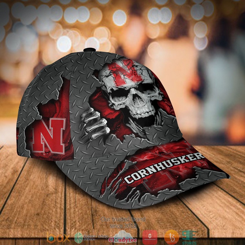 Nebraska_Cornhuskers_SKULL_NCAA_Custom_Name_Cap_1