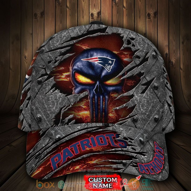 New_England_Patriots_Classic_Cap_Luxury_Skull_NFL_Custom_Name_Cap