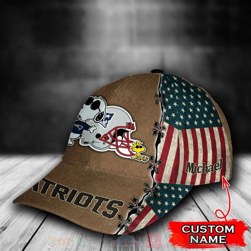 New_England_Patriots_Snoopy_NFL_Custom_Name_Cap_1