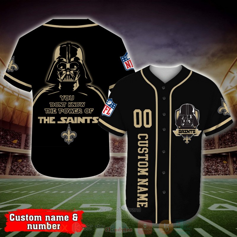 New_Orleans_Saints_Darth_Vader_NFL_Personalized_Baseball_Jersey