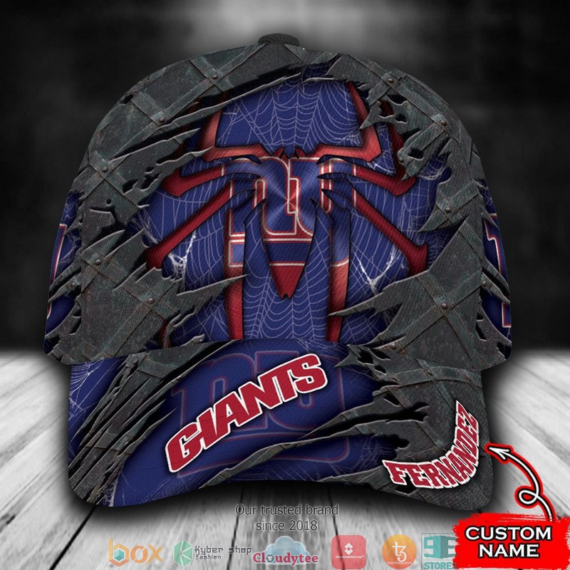 New_York_Giants_Spider_Man_NFL_Custom_Name_Cap