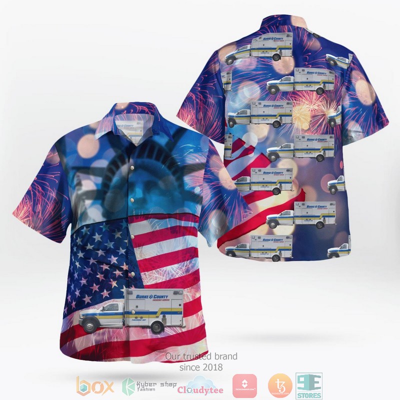 North_Carolina_Burke_County_EMS_4th_Of_July_Hawaii_3D_Shirt