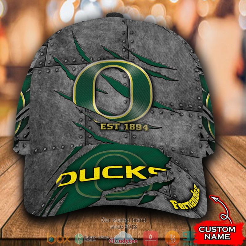 Oregon_Ducks_Luxury_NCAA1_Grey_Custom_Name_Cap