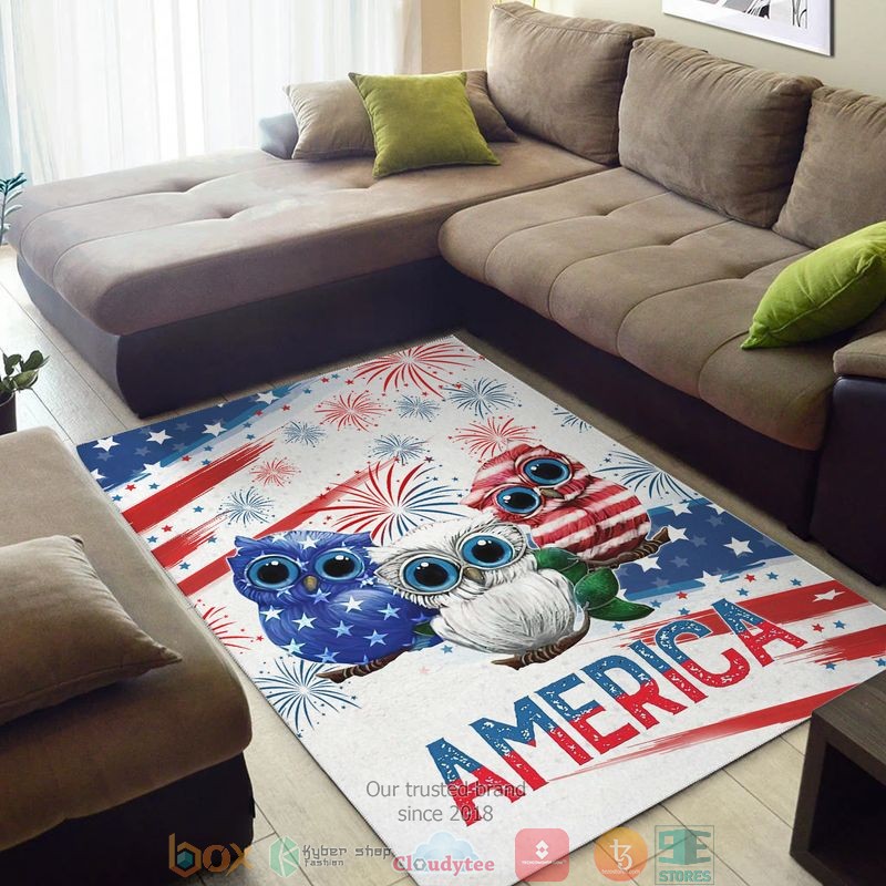 Owl_America_Indepence_day_Rug