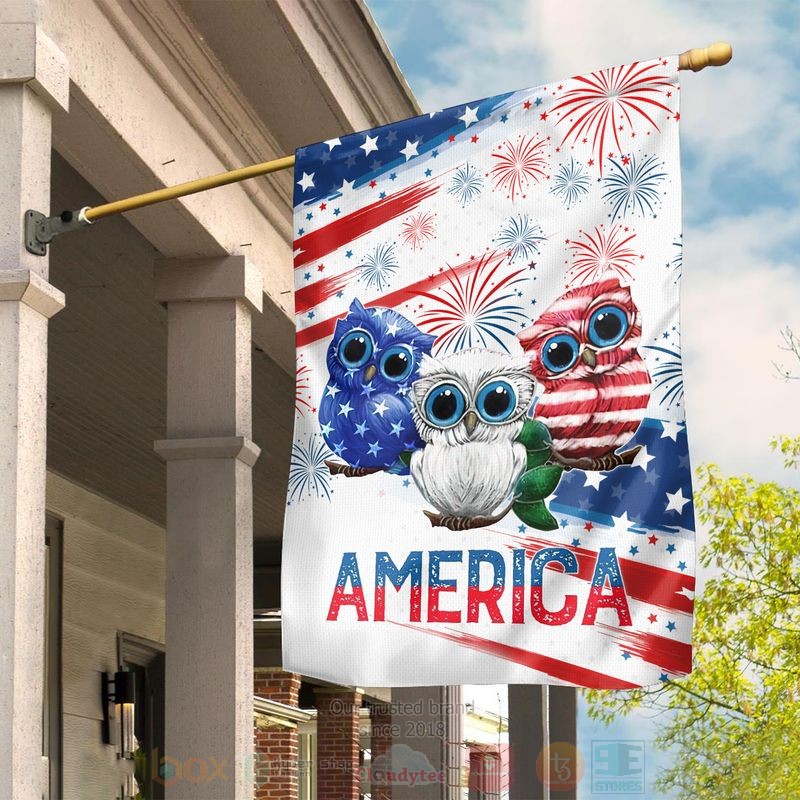 Owl_America_Independence_Day_Flag_1