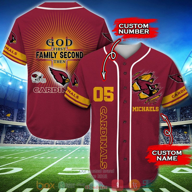 Personalized_Arizona_Cardinals_NFL_God_First_Family_Second_then_Baseball_Jersey_Shirt