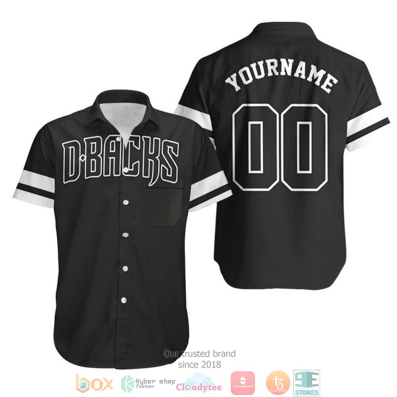 Personalized_Arizona_Diamondbacks_Majestic_2019_Personalized_Black_Jersey_Inspired_Hawaiian_Shirt