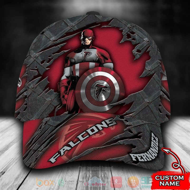 Personalized_Atlanta_Falcons_Captain_America_NFL_Custom_name_Cap