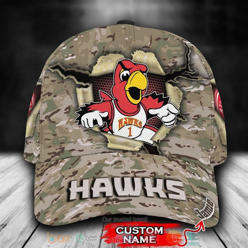 Personalized_Atlanta_Hawks_Camo_Mascot_NBA_Custom_Cap