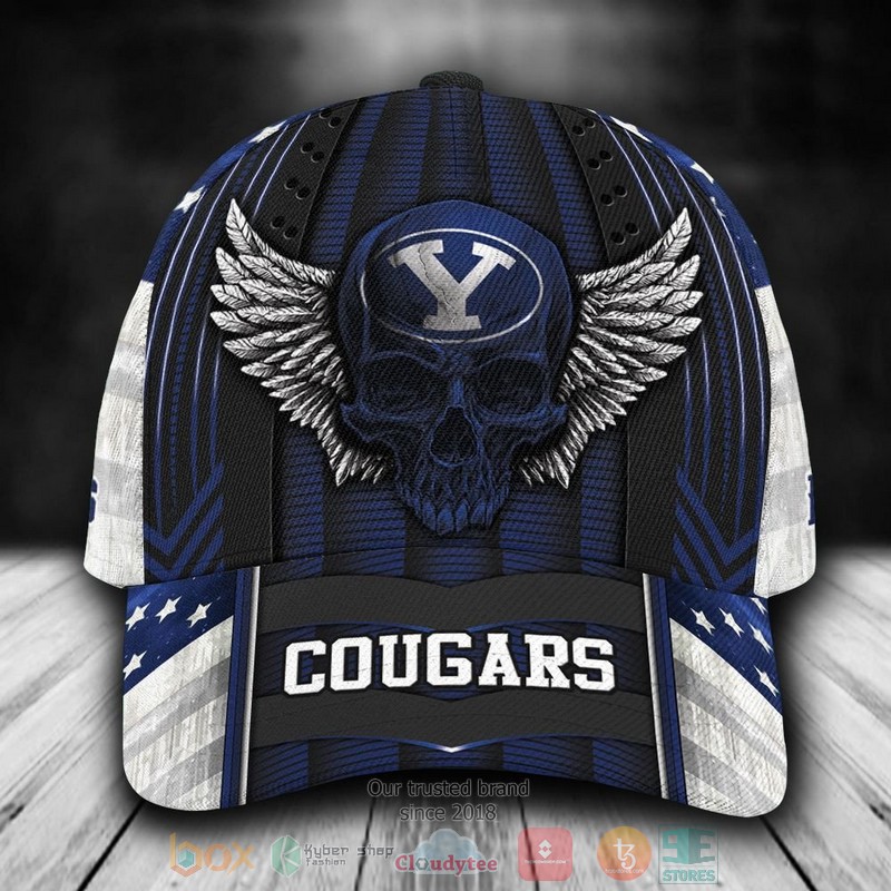 Personalized_BYU_Cougars_Skull_Wing_NCAA_Custom_name_Cap