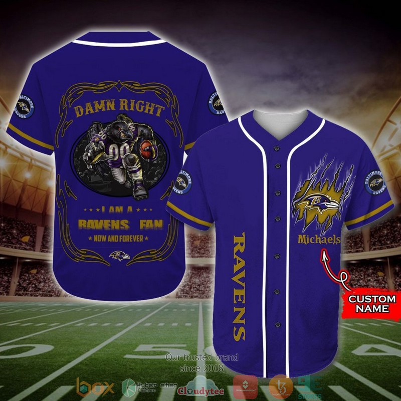 Personalized_Baltimore_Ravens_Mascot_NFL_Baseball_Jersey_Shirt