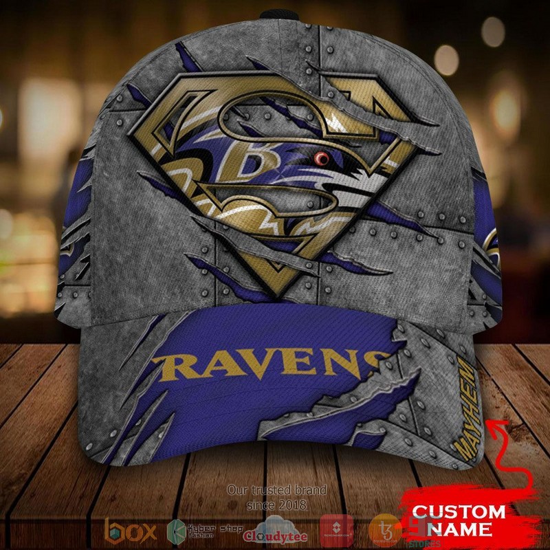 Personalized_Baltimore_Ravens_NFL_Superman_Custom_name_Cap