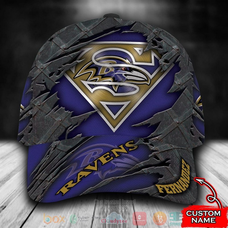 Personalized_Baltimore_Ravens_Superman_NFL_Custom_name_Cap