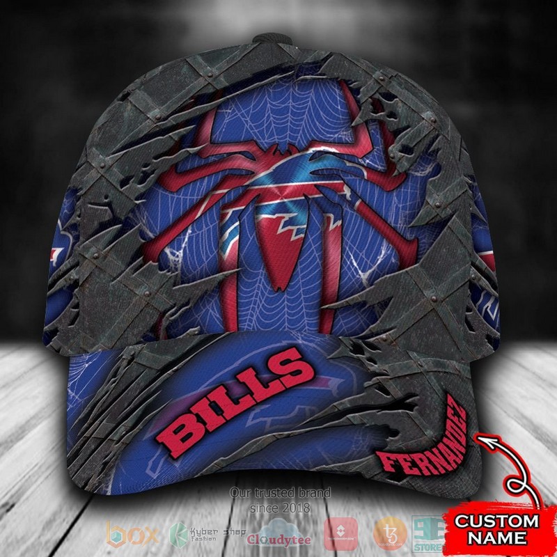 Personalized_Buffalo_Bills_Spider_Man_NFL_Custom_name_Cap
