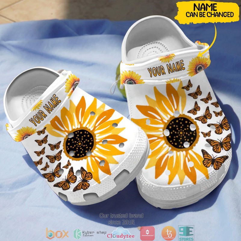 Personalized_Butterfly_Sunflower_Crocband_Shoes