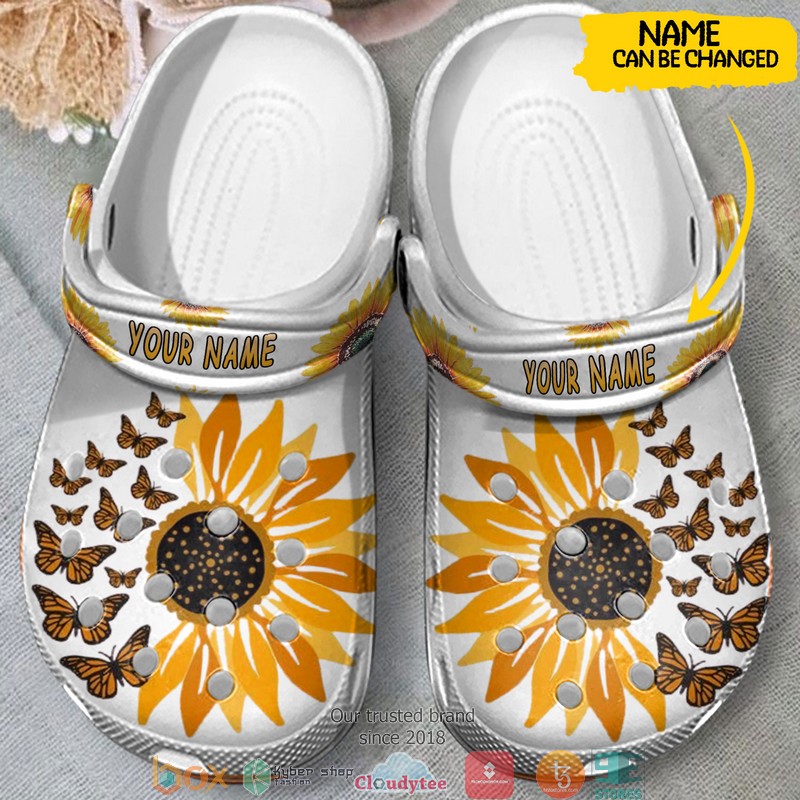Personalized_Butterfly_Sunflower_Crocband_Shoes_1