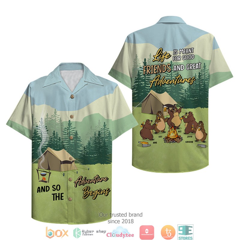 Personalized_Camping_Bear_Life_Is_Meant_To_Good_Friends_Hawaiian_shirt