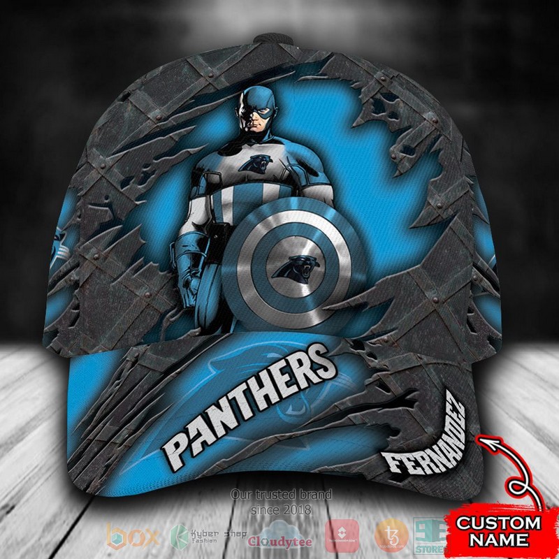 Personalized_Carolina_Panthers_Captain_America_NFL_Custom_name_Cap
