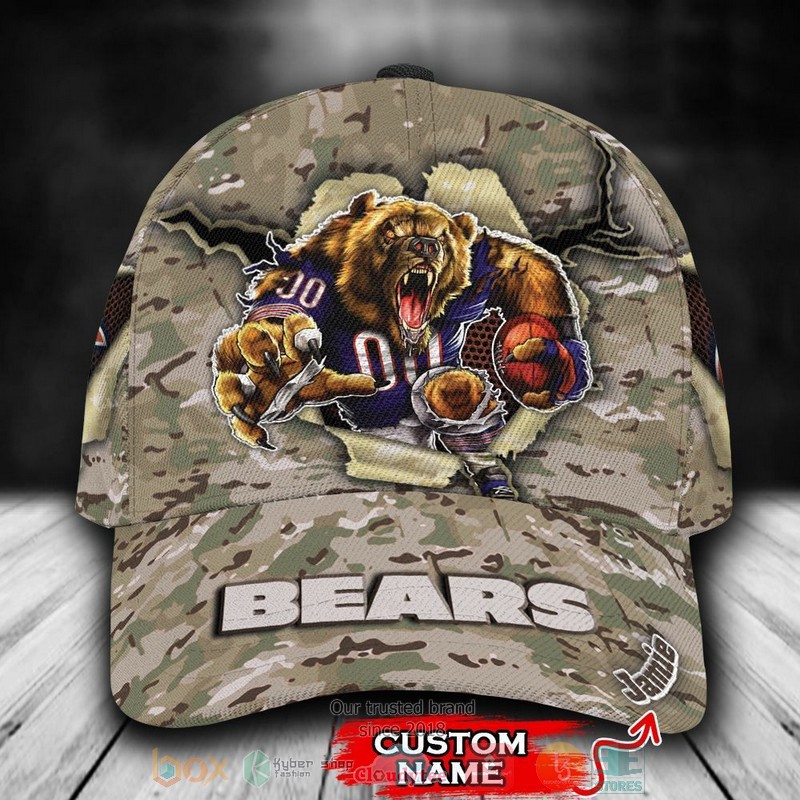 Personalized_Chicago_Bears_Camo_Mascot_NFL_Custom_Cap