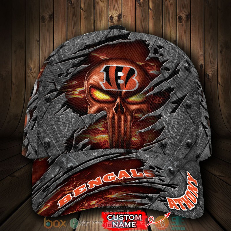 Personalized_Cincinnati_Bengals_Classic_Custom_name_Cap_Skull_NFL_Custom_name_Cap