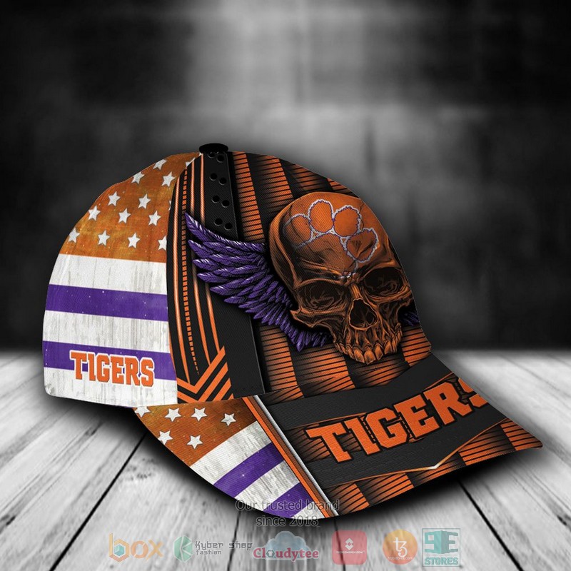 Personalized_Clemson_Tigers_Skull_Wing_NCAA_Custom_name_Cap_1