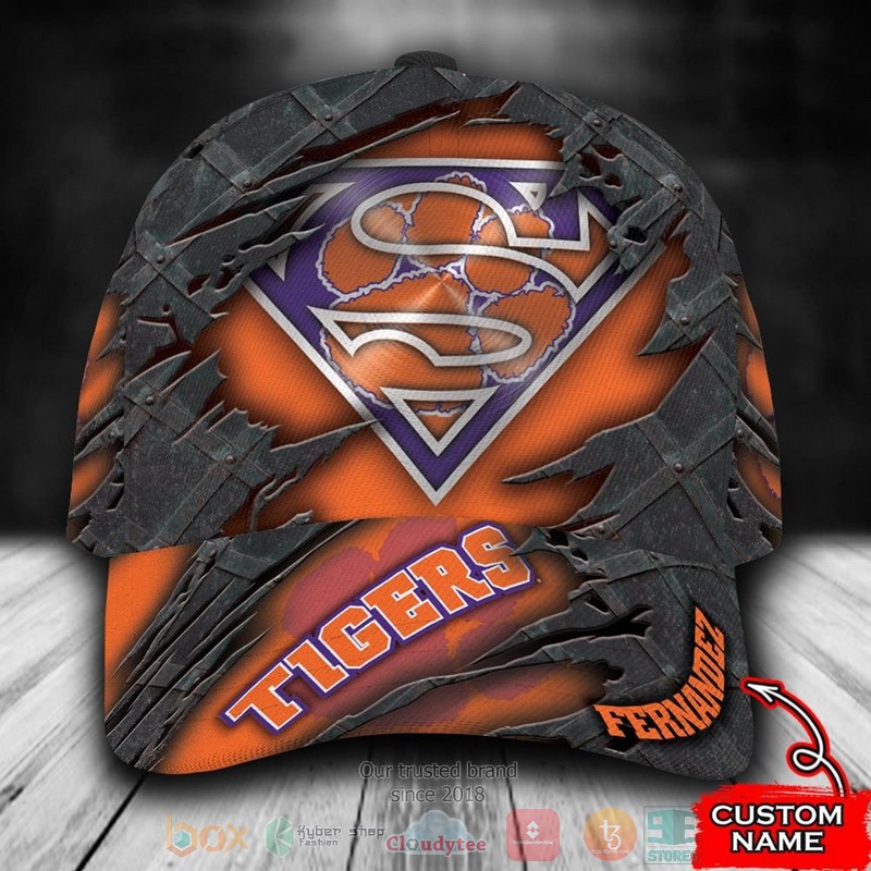 Personalized_Clemson_Tigers_Superman_NCAA_Custom_name_Cap