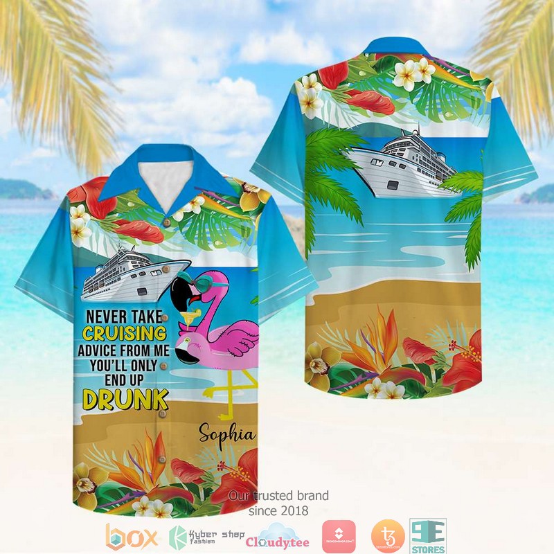 Personalized_Cruise_Flamingo_Youll_Only_End_Up_Drunk_Hawaiian_shirt