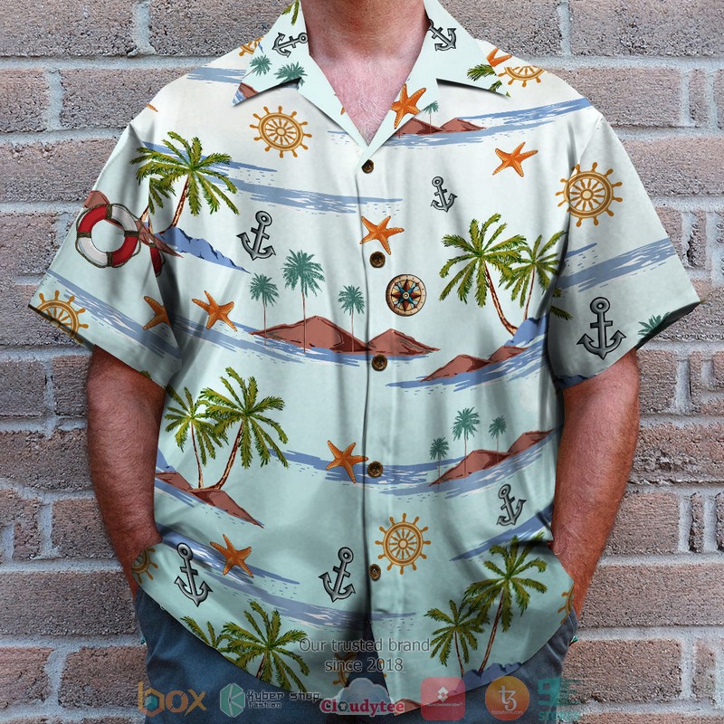 Personalized_Cruising_Couple_Bad_Buoy_Husband_And_Nauti_Wife_Coconut_Tree_Pattern_Hawaiian_Shirt_1