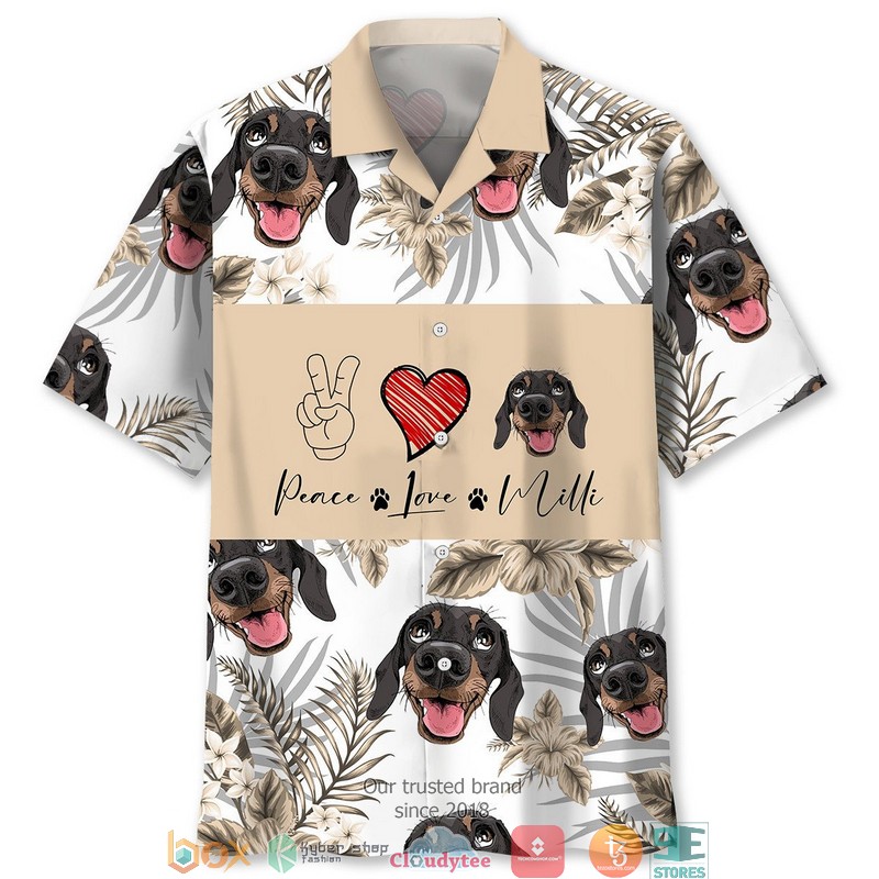 Personalized_Dachshund_Peace_Love_Hawaiian_Shirt