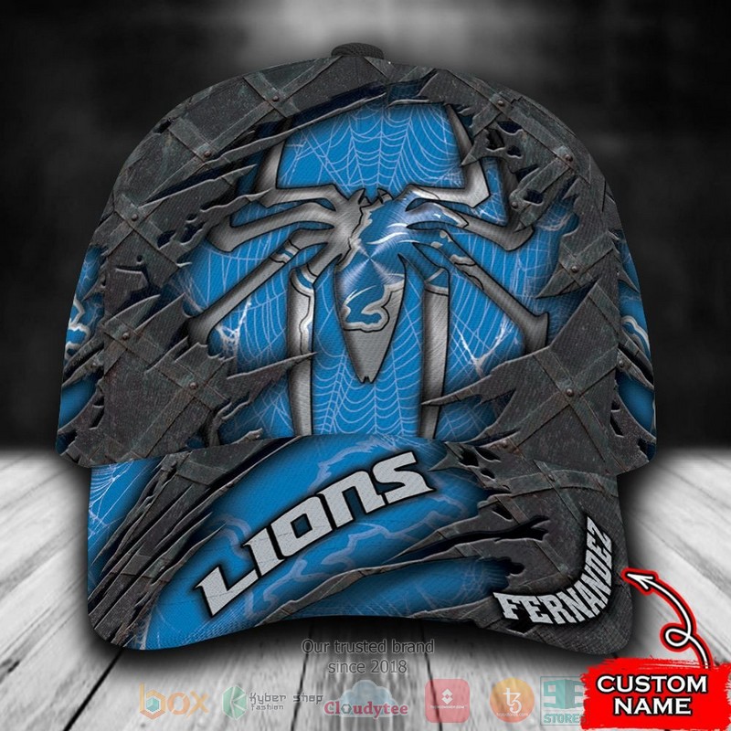 Personalized_Detroit_Lions_Spider_Man_NFL_Custom_name_Cap