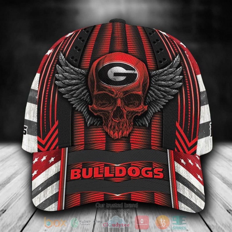 Personalized_Georgia_Bulldogs_Skull_NCAA_Custom_name_Cap