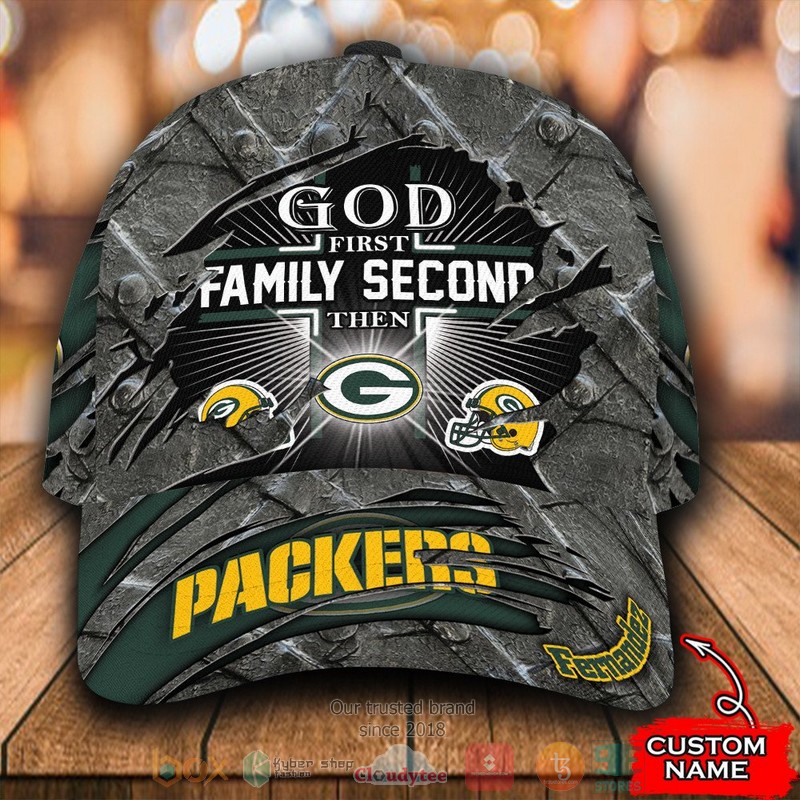 Personalized_God_First_Family_Second_Then_Green_Bay_Packers_NFL_Custom_name_Cap