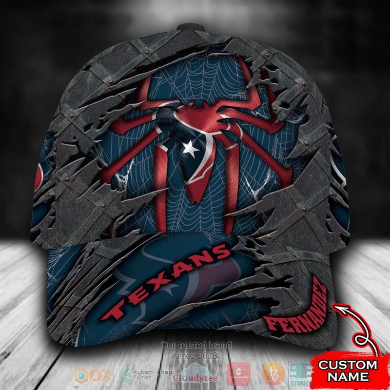 Personalized_Houston_Texans_Spider_Man_NFL_Custom_name_Cap