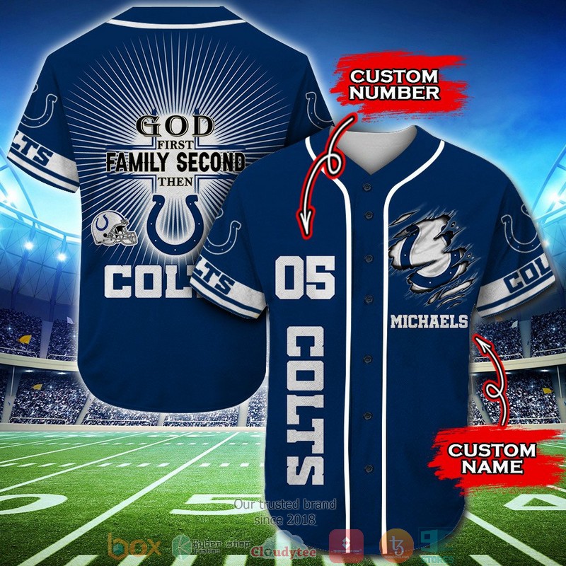 Personalized_Indianapolis_Colts_NFL_God_First_Family_Second_then_Baseball_Jersey_Shirt