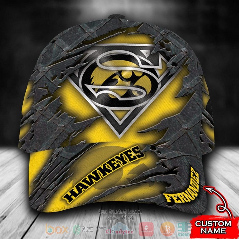 Personalized_Iowa_Hawkeyes_Superman_NCAA_Custom_name_Cap