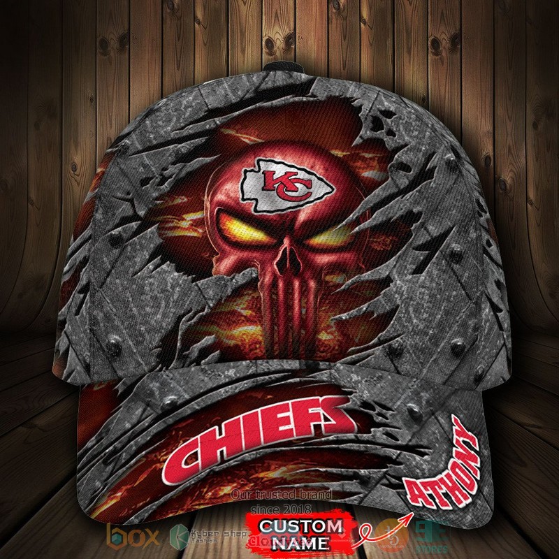 Personalized_Kansas_City_Chiefs_Punisher_Skull_NFL_Custom_name_Cap