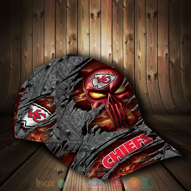 Personalized_Kansas_City_Chiefs_Punisher_Skull_NFL_Custom_name_Cap_1