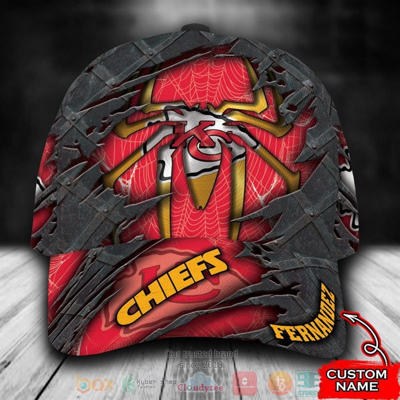 Personalized_Kansas_City_Chiefs_Spider_Man_NFL_Custom_name_Cap