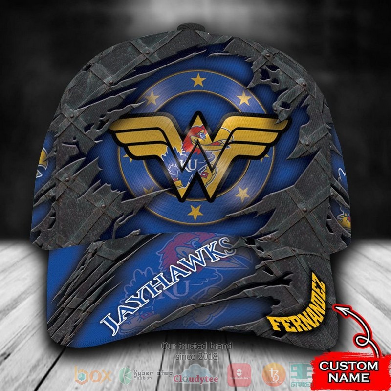 Personalized_Kansas_Jayhawks_Wonder_Wonman_NCAA_Custom_name_Cap