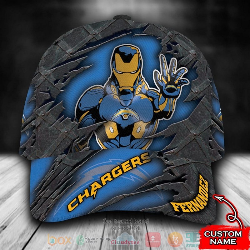Personalized_Los_Angeles_Chargers_Iron_Man_NFL_Custom_name_Cap