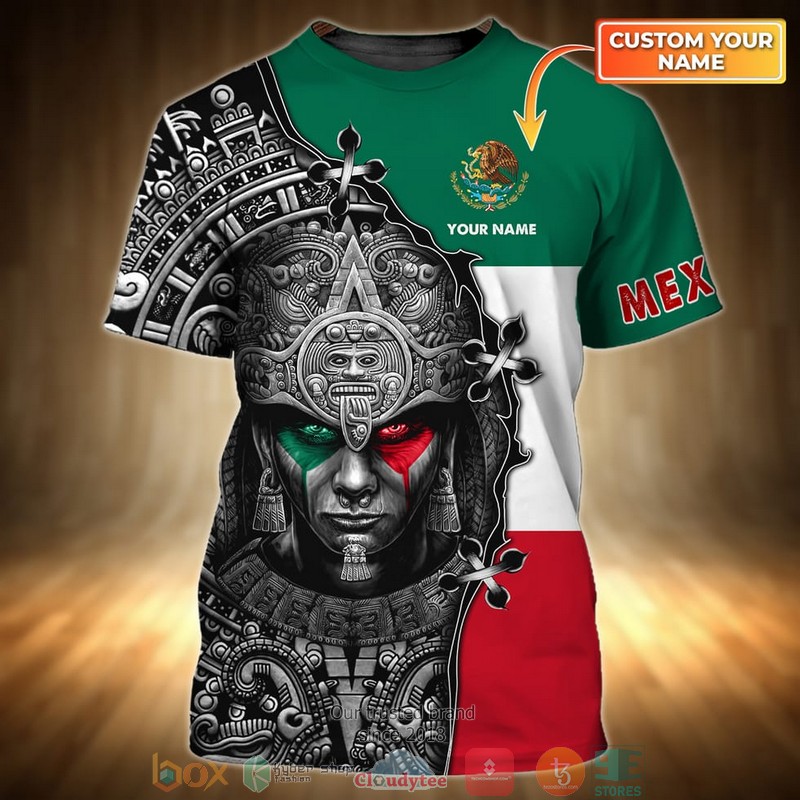 Personalized_Mexican_Aztec_Warrior_Coat_of_Arms_custom_3D_T-Shirt