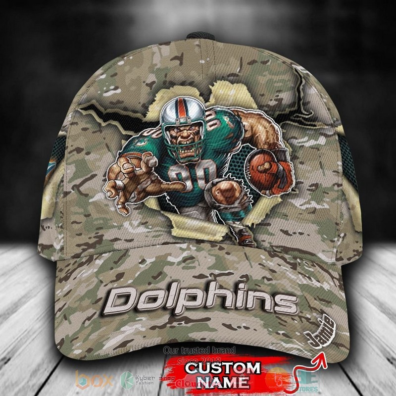Personalized_Miami_Dolphins_Camo_Mascot_NFL_Custom_name_Cap