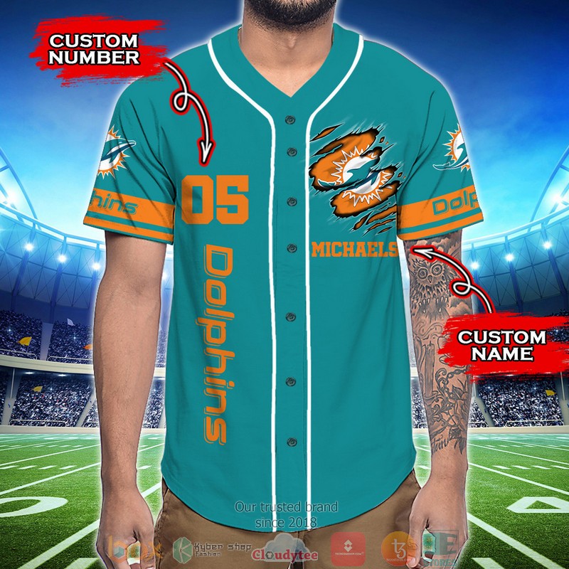 Personalized_Miami_Dolphins_NFL_God_First_Family_Second_then_Baseball_Jersey_Shirt_1