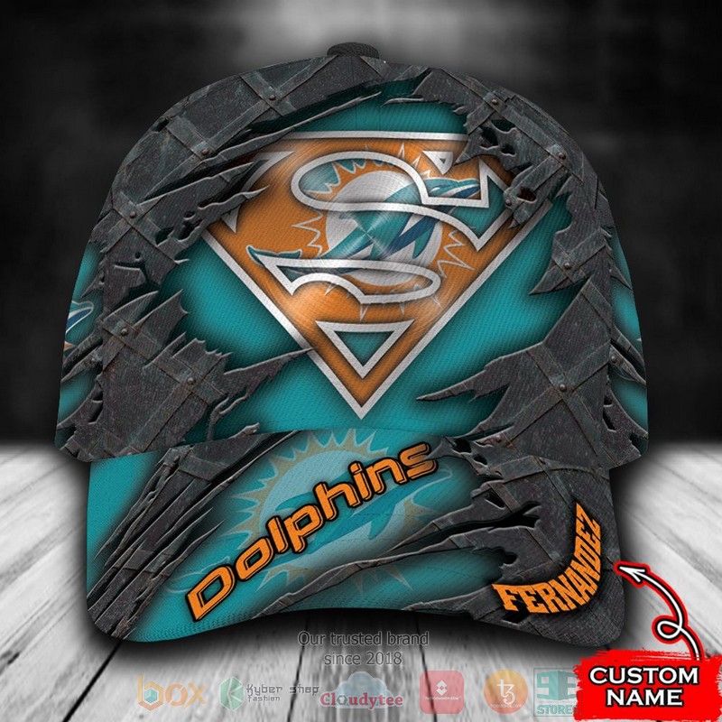 Personalized_Miami_Dolphins_Superman_NFL_Custom_name_Cap