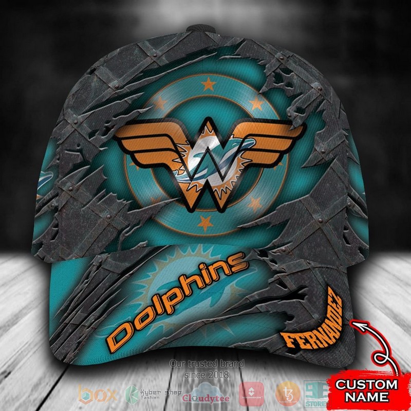 Personalized_Miami_Dolphins_Wonder_Woman_NFL_Custom_name_Cap
