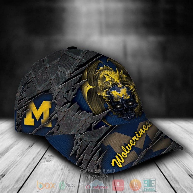 Personalized_Michigan_Wolverines_Dragon_NCAA_Custom_name_Cap_1